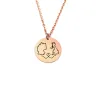 Sterling silver rose gold plated disk pendant with engraveds maps of your favorite countries or regions Sterling silver rose gold plated disk pendant with engraveds maps of your favorite countries or regions