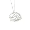 Platinum Plated Necklace with Initials & Engraved Date Platinum Plated Necklace with Initials & Engraved Date