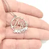 Platinum Plated Necklace with Initials & Engraved Date Platinum Plated Necklace with Initials & Engraved Date