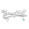 Platinum plated silver brooch with your name and stars, cross, eye Platinum plated silver brooch with your name and stars, cross, eye