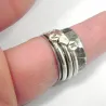 Spinner ring with 10mm band, monograms and heart Spinner ring with 10mm band, monograms and heart