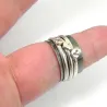 Spinner ring with polished 10mm band and monograms, heart Spinner ring with polished 10mm band and monograms, heart