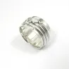 Spinner ring with monograms, polished band Spinner ring with monograms, polished band