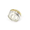 Spinner ring with name and date, hammered band Spinner ring with name and date, hammered band