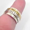 Spinner ring with name and date, hammered band Spinner ring with name and date, hammered band