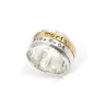 Spinner ring with name and date, polished band Spinner ring with name and date, polished band