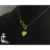 Gold Plated Infinity & Heart Necklace with Initials Gold Plated Infinity & Heart Necklace with Initials