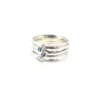 Ασημένιο δαχτυλίδι spinner 10mm με 3 δακτυλίους με swarovski SPR036 Ασημένιο δαχτυλίδι spinner 10mm με 3 δακτυλίους με swarovski SPR036