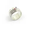 Ασημένιο δαχτυλίδι spinner 10mm με 3 δακτυλίους με swarovski SPR036 Ασημένιο δαχτυλίδι spinner 10mm με 3 δακτυλίους με swarovski SPR036