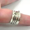 Ασημένιο δαχτυλίδι spinner 10mm με 3 δακτυλίους με swarovski SPR036 Ασημένιο δαχτυλίδι spinner 10mm με 3 δακτυλίους με swarovski SPR036