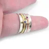 Ασημένιο δαχτυλίδι spinner 10mm με 3 δακτυλίους με swarovski Ασημένιο δαχτυλίδι spinner 10mm με 3 δακτυλίους με swarovski