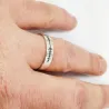 5mm silver ring with sound waveform engraving 5mm silver ring with sound waveform engraving