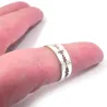 5mm silver ring with cut sound waveform 5mm silver ring with cut sound waveform