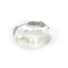 6mm silver ring with sound waveform engraving 6mm silver ring with sound waveform engraving