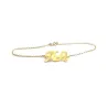 Bracelet with monograms and chain in silver 925 with gold plated Bracelet with monograms and chain in silver 925 with gold plated