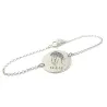 Silver platinum plated mom bracelet with baby in her arms