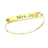 Silver Gold Plated Cuff ID tag Bracelet Silver Gold Plated Cuff ID tag Bracelet