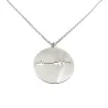 Silver platinum plated necklace with waveform and QRcode engraved, steel chain Silver platinum plated necklace with waveform and QRcode engraved, steel chain