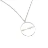 Silver platinum plated necklace with waveform and QRcode on the clasp, steel chain Silver platinum plated necklace with waveform and QRcode on the clasp, steel chain