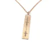 Silver rose gold plated pendant with waveform and engraved QRcode, steel chain Silver rose gold plated pendant with waveform and engraved QRcode, steel chain
