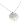 Silver necklace with your boy's birth details, steel chain