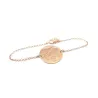 Silver rose gold plated bracelet with your girl's birth details Silver rose gold plated bracelet with your girl's birth details