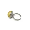 Handmade brass ring with black rhodium plated and gold plated Handmade brass ring with black rhodium plated and gold plated