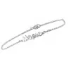 Silver platinum plated bracelet with striped name Silver platinum plated bracelet with striped name