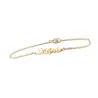 Silver gold plated bracelet with striped name Silver gold plated bracelet with striped name