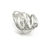Handmade ring made of silver 925 gold plated wide with gaps Handmade ring made of silver 925 gold plated wide with gaps