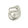Handmade ring made of silver 925 gold plated wide with gaps Handmade ring made of silver 925 gold plated wide with gaps