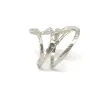 Handmade ring made of silver 925 gold plated wide with gaps Handmade ring made of silver 925 gold plated wide with gaps