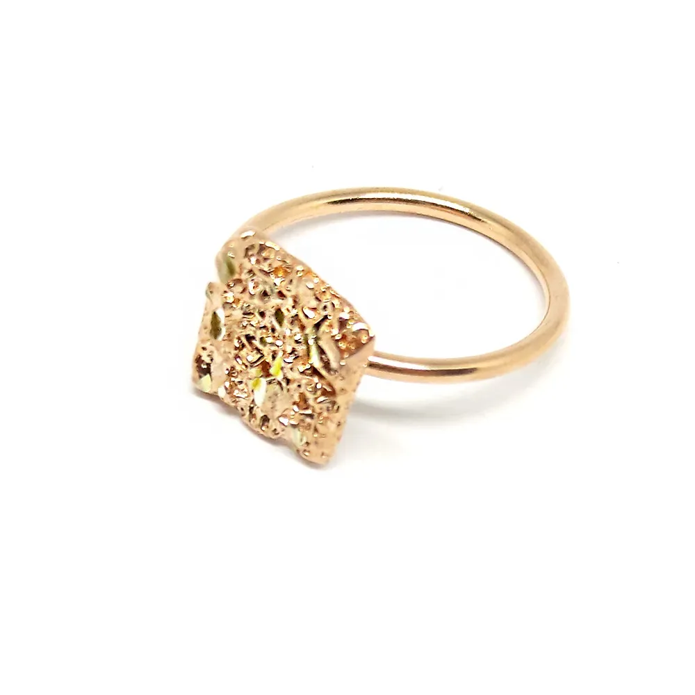 Handmade ring made of silver 925 rose gold plated