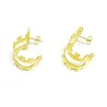 Handmade earrings made of silver 925 gold plated rings