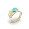 Handmade 925 silver ring with enamel, 24K gold leaf, aquamarine and quartz Handmade 925 silver ring with enamel, 24K gold leaf, aquamarine and quartz