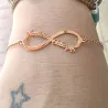 Silver rose gold plated infinity bracelet with 2 names Silver rose gold plated infinity bracelet with 2 names