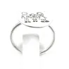 Silver ring with engraving of a children's painting Silver ring with engraving of a children's painting