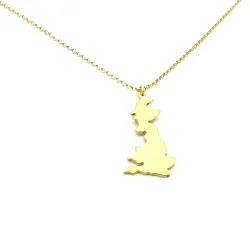 Sterling silver gold plated pendant with cut out map of your favorite country or region