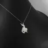 Sterling silver platinum plated pendant with cut out map of your favorite country or region Sterling silver platinum plated pendant with cut out map of your favorite country or region