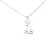 Sterling silver platinum plated pendant with cut out map of your favorite country or region Sterling silver platinum plated pendant with cut out map of your favorite country or region