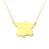 Sterling silver gold plated necklace with cut out map of your favorite country or region Sterling silver gold plated necklace with cut out map of your favorite country or region