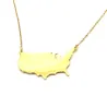 Sterling silver gold plated necklace with cut out map of your favorite country or region Sterling silver gold plated necklace with cut out map of your favorite country or region