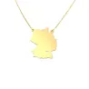 Sterling silver gold plated necklace with cut out map of your favorite country or region Sterling silver gold plated necklace with cut out map of your favorite country or region