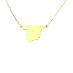 Sterling silver gold plated necklace with cut out map of your favorite country or region
