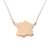 Sterling silver rose gold plated necklace with cut out map of your favorite country or region Sterling silver rose gold plated necklace with cut out map of your favorite country or region