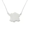 Sterling silver platinum plated necklace with cut out map of your favorite country or region Sterling silver platinum plated necklace with cut out map of your favorite country or region