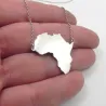Sterling silver platinum plated necklace with cut out map of your favorite country or region Sterling silver platinum plated necklace with cut out map of your favorite country or region