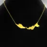 Sterling silver gold plated necklace with 2 maps of your favorite countries or regions Sterling silver gold plated necklace with 2 maps of your favorite countries or regions