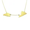 Sterling silver gold plated necklace with 2 maps of your favorite countries or regions Sterling silver gold plated necklace with 2 maps of your favorite countries or regions