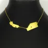 Sterling silver gold plated necklace with 2 maps of your favorite countries or regions Sterling silver gold plated necklace with 2 maps of your favorite countries or regions